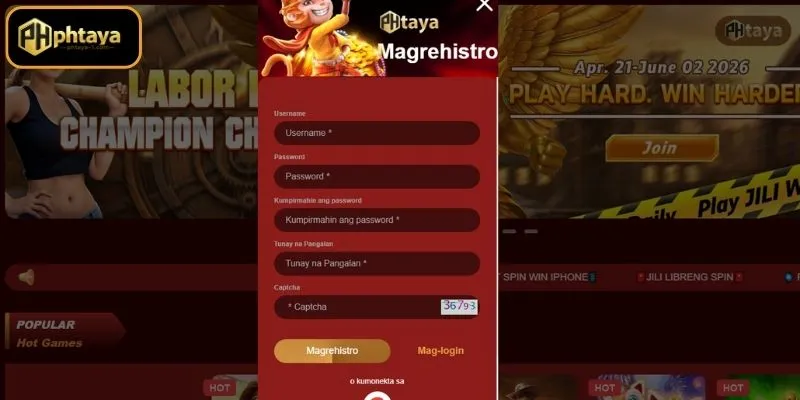 Madaling proseso para Magrehistro sa PHTAYA
